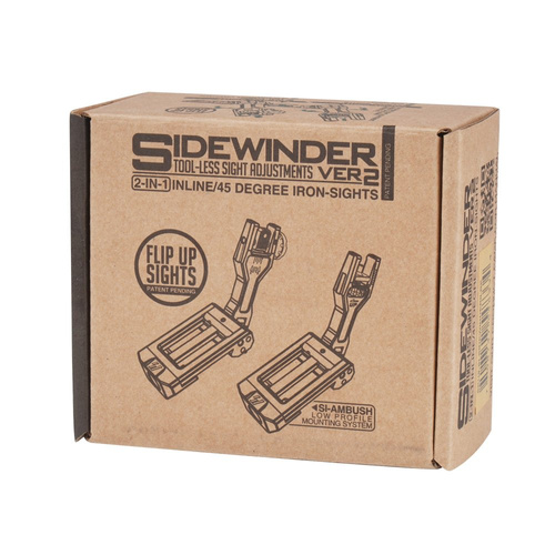 Strike Industries - Sidewinder II BUIS Backup Iron Sights - Schwarz - SIDEWINDERII-BK